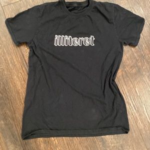 Sarcastic illiterate T shirt